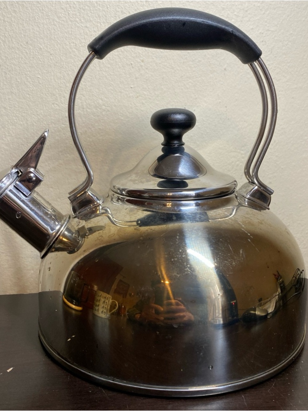Chantal Stainless Steel Whistling Tea Kettle with Black Handle